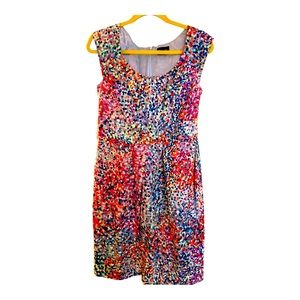 Max & Cleo polkadot dress knee length size 10 zips up back excellent condition